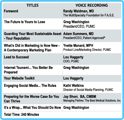 PUMC Audio Book Titles