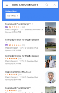 Google Review Filter: Rating Selected