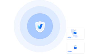 Web Accessibility Shield with ADA and GDPR Icons